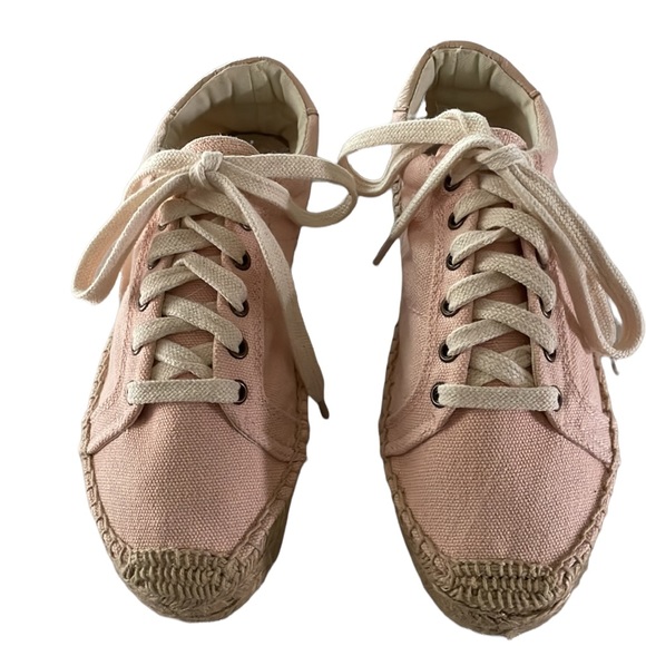 NWOB Soludos Espadrille Barbiecore Pink Canvas Sneakers Size 6.5 - Picture 2 of 8